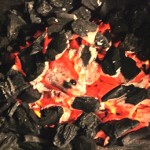 Glowing charcoal